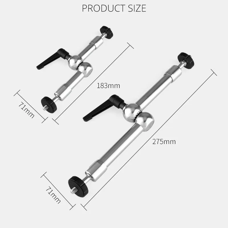 11-Inch Stainless Steel Articulating Magic Arm | Adjustable Friction | 7 Inch