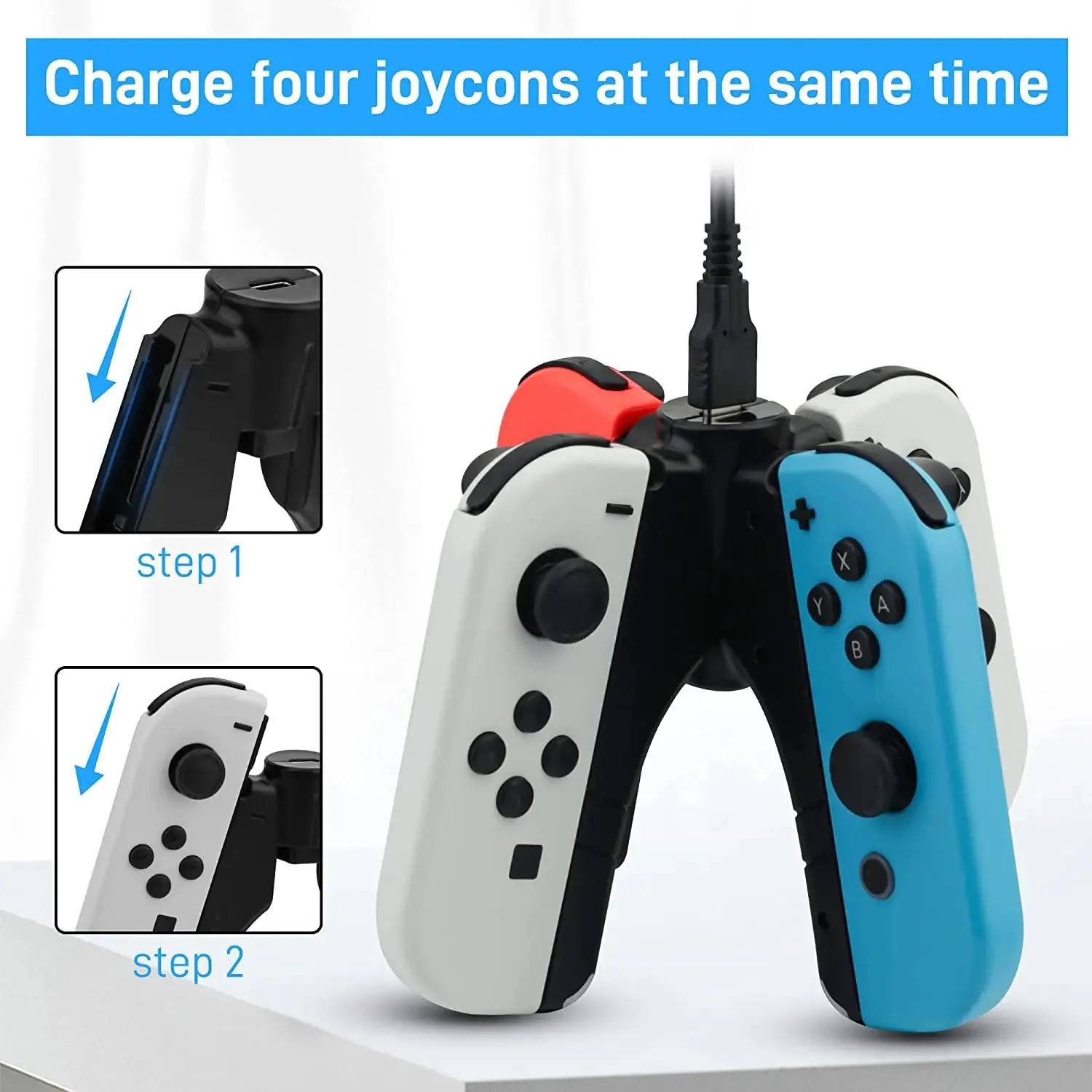 3 in 1 Joycon Charger Grip for Nintendo Switch