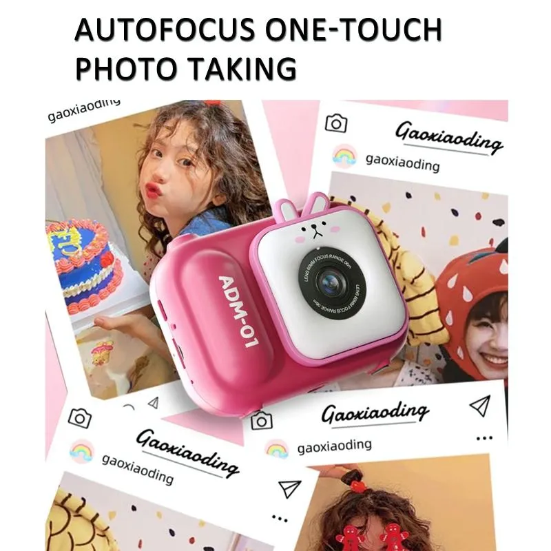 48MP Dual Lens Kids Digital Camera with 2.4" IPS Screen & 32GB TF Card | Blue Fox | Without TF Card | Pink Bunny