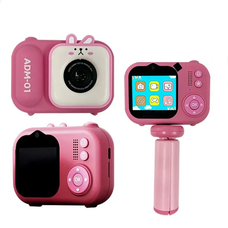 48MP Dual Lens Kids Digital Camera with 2.4" IPS Screen & 32GB TF Card | Blue Fox | Without TF Card | Pink Bunny