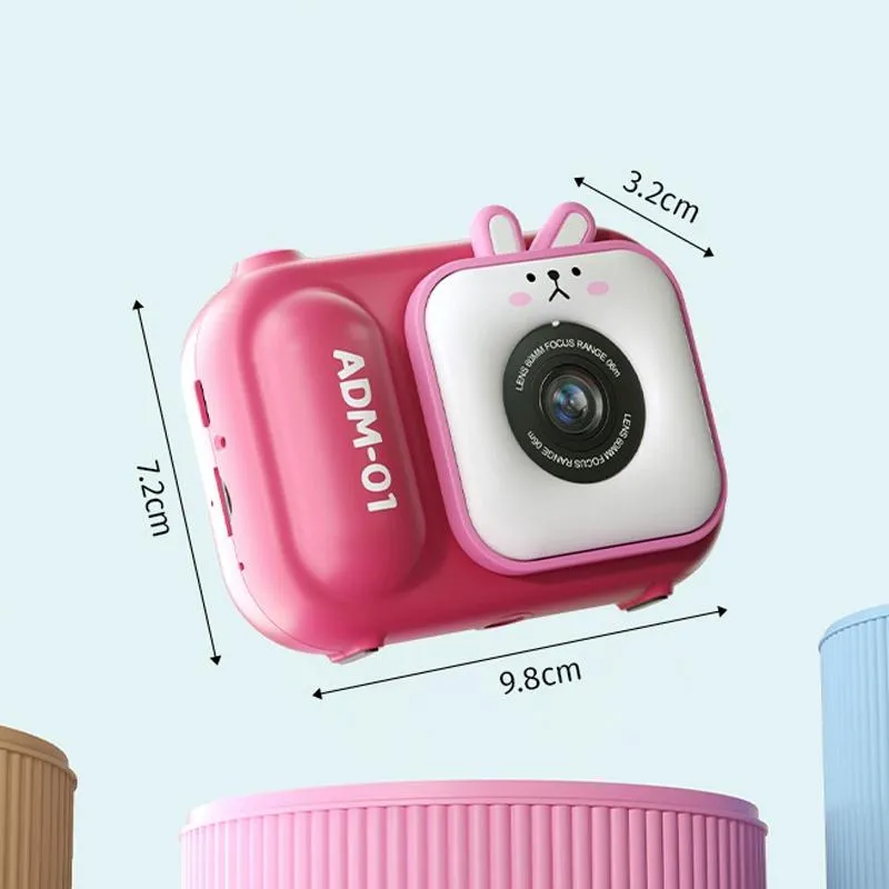 48MP Dual Lens Kids Digital Camera with 2.4" IPS Screen & 32GB TF Card | Blue Fox | Without TF Card | Pink Bunny