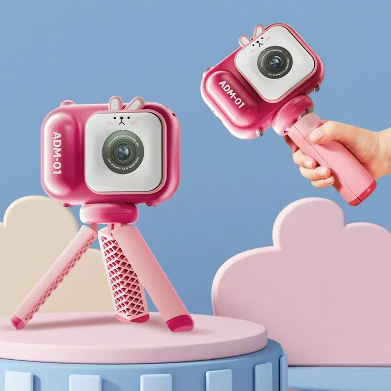 48MP Dual Lens Kids Digital Camera with 2.4" IPS Screen & 32GB TF Card | Blue Fox | Without TF Card | Pink Bunny