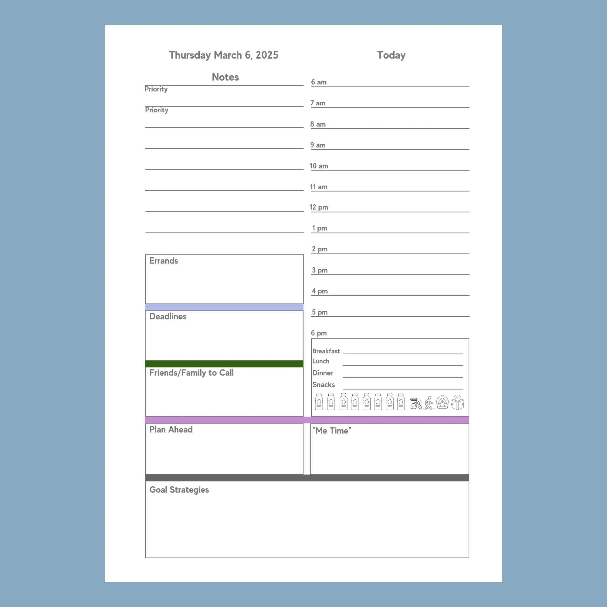 Daily Planner 2025:  Moonflower
