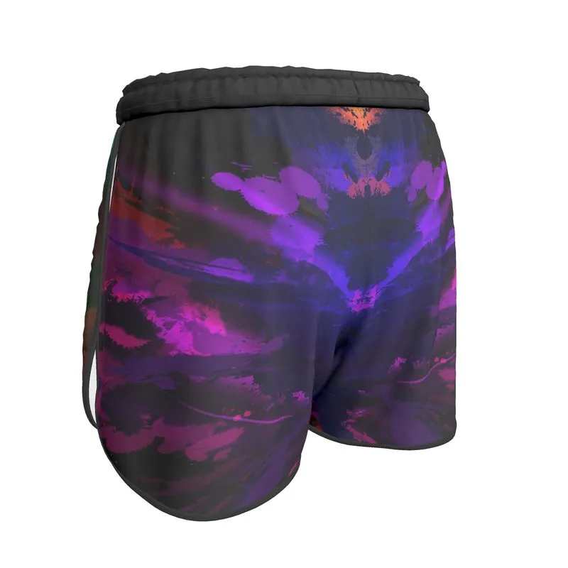 "Rainbow Color Explosion" Custom Running Shorts
