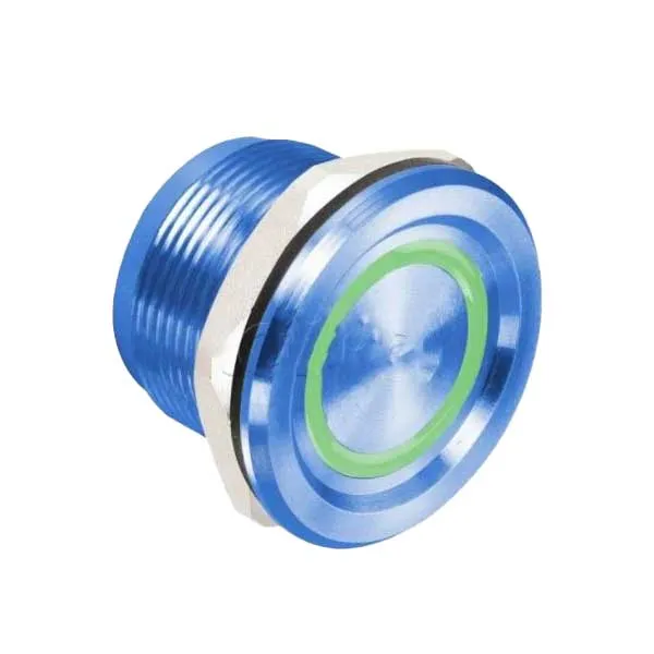 Rosslare - PX-34L - Piezoelectric Switch - LED Ring - 5-30 VDC - IP68 - Blue