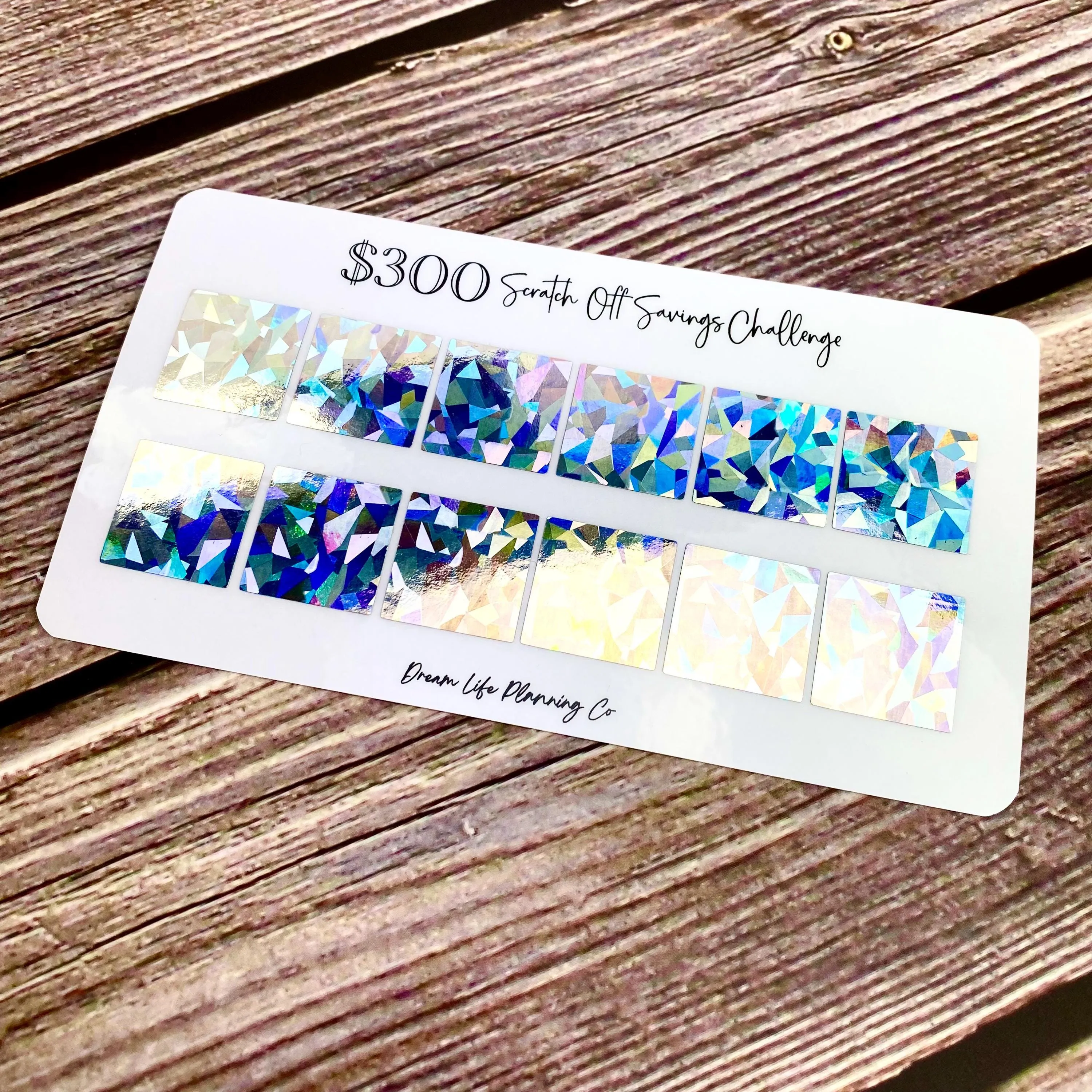Scratch off Savings Challenge Cards
