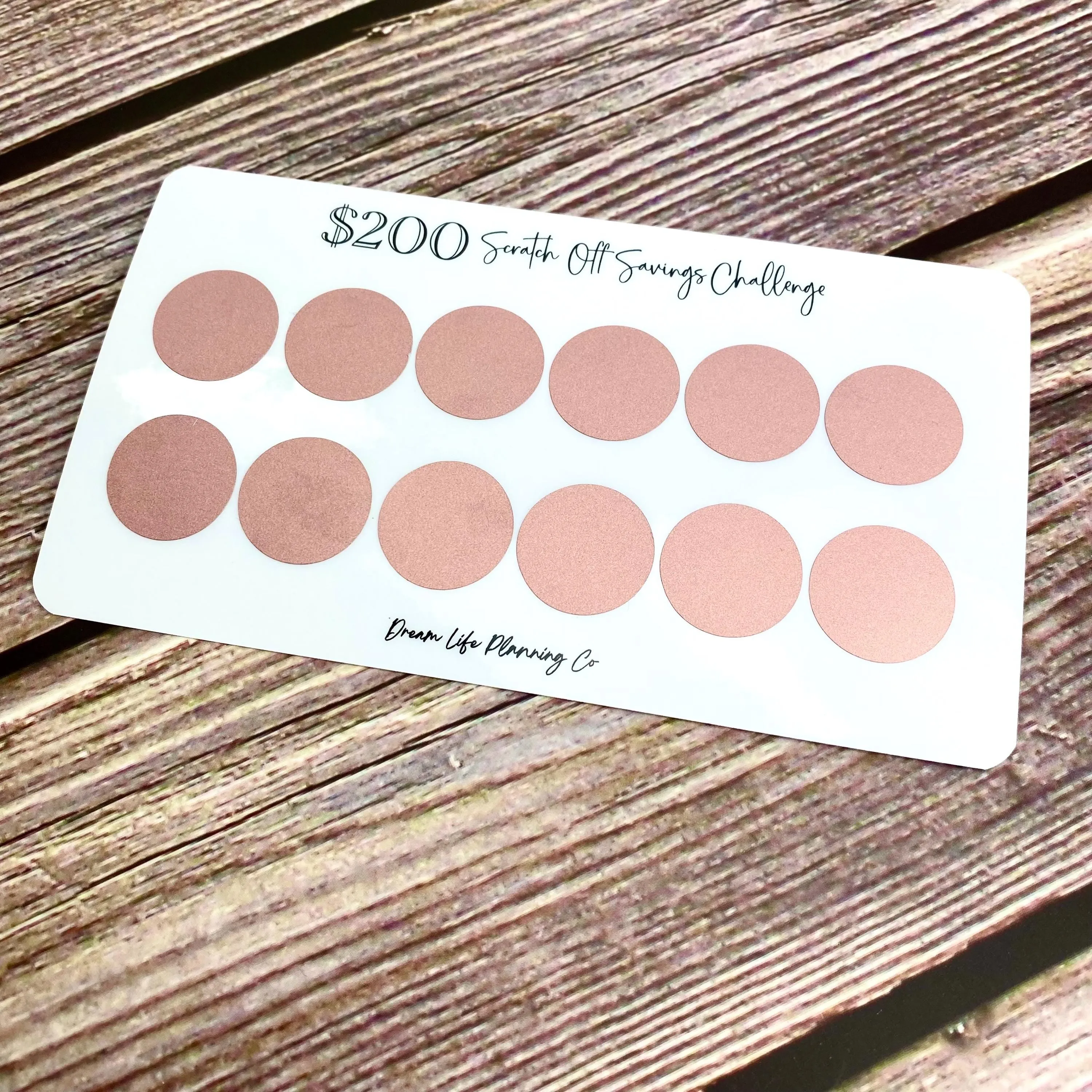 Scratch off Savings Challenge Cards