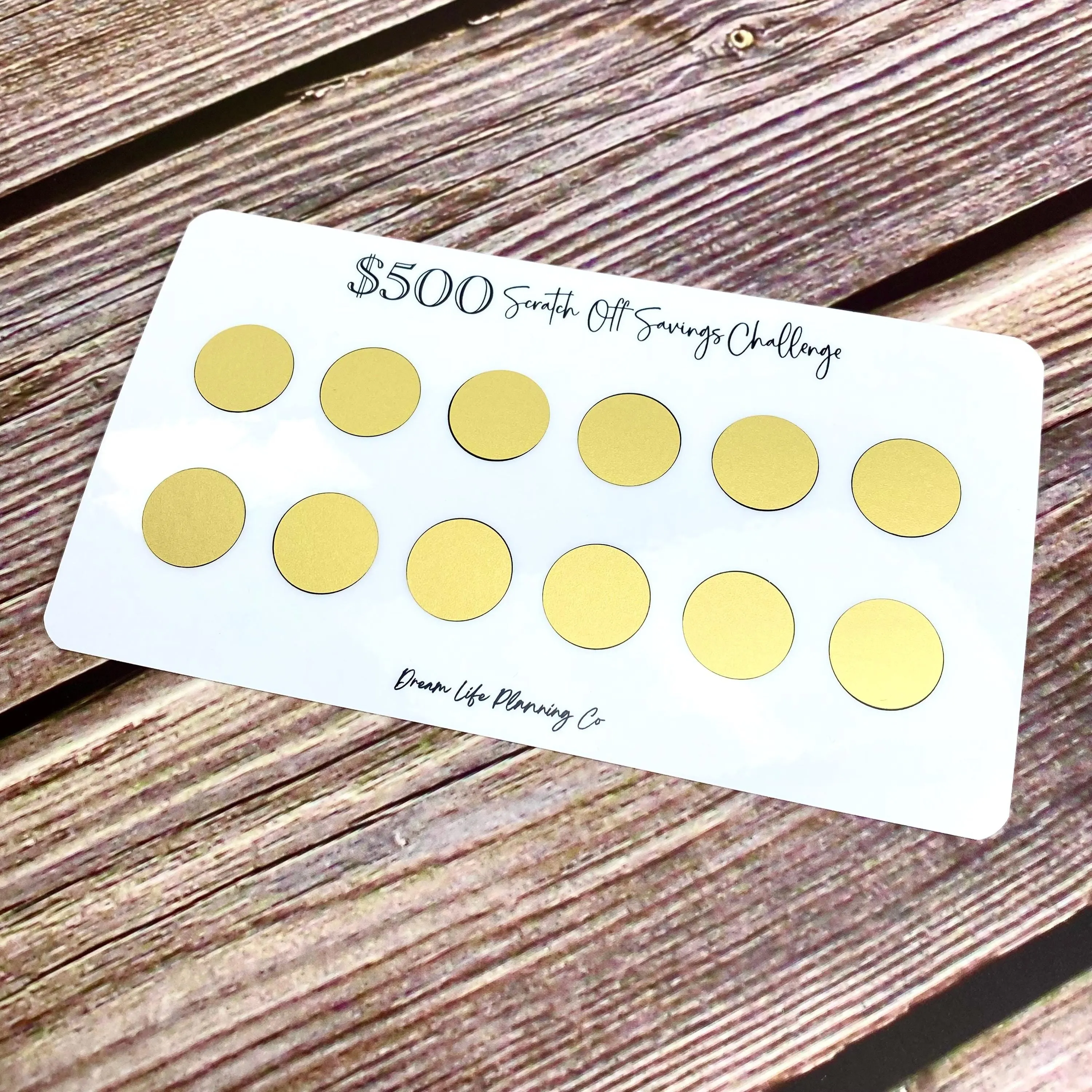Scratch off Savings Challenge Cards