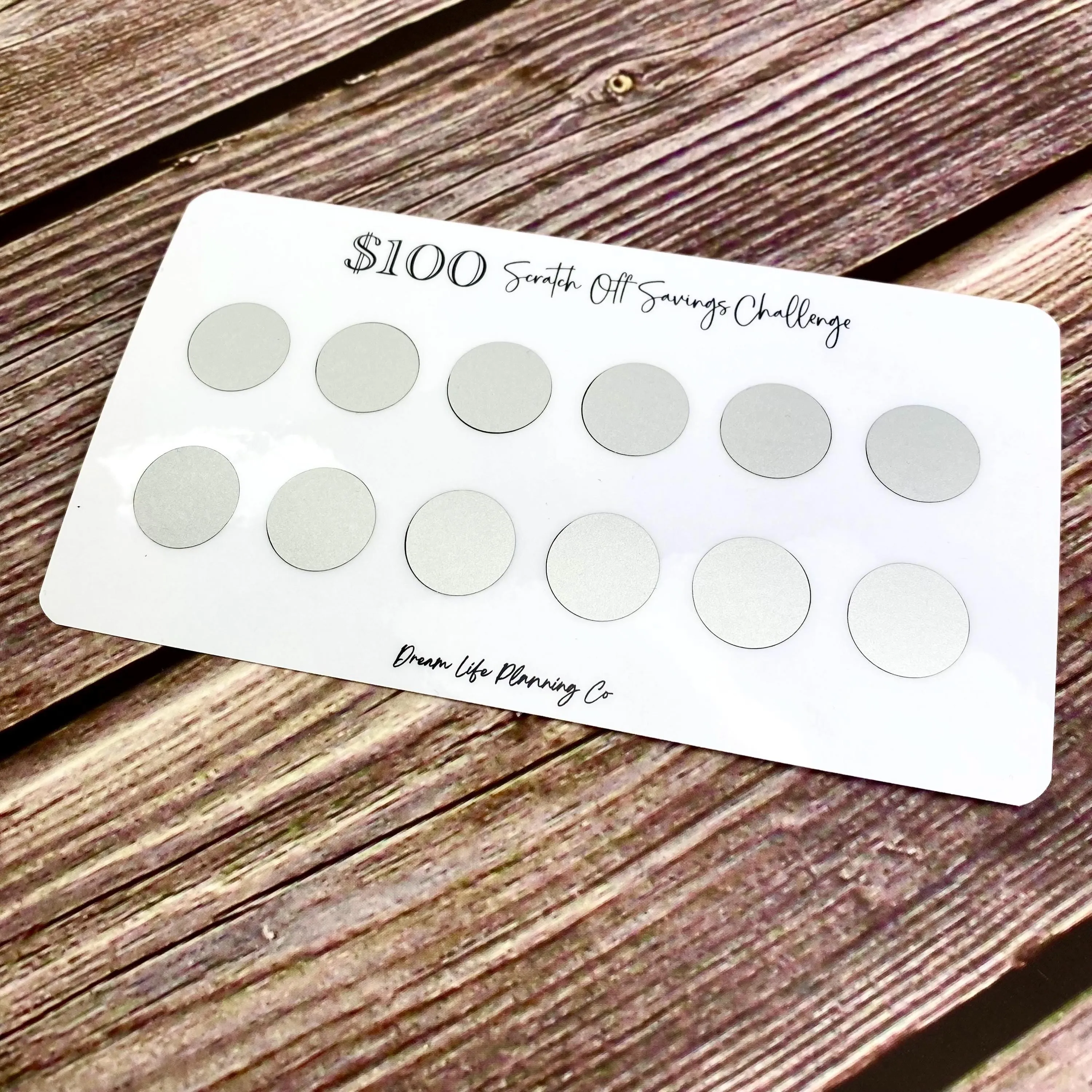 Scratch off Savings Challenge Cards