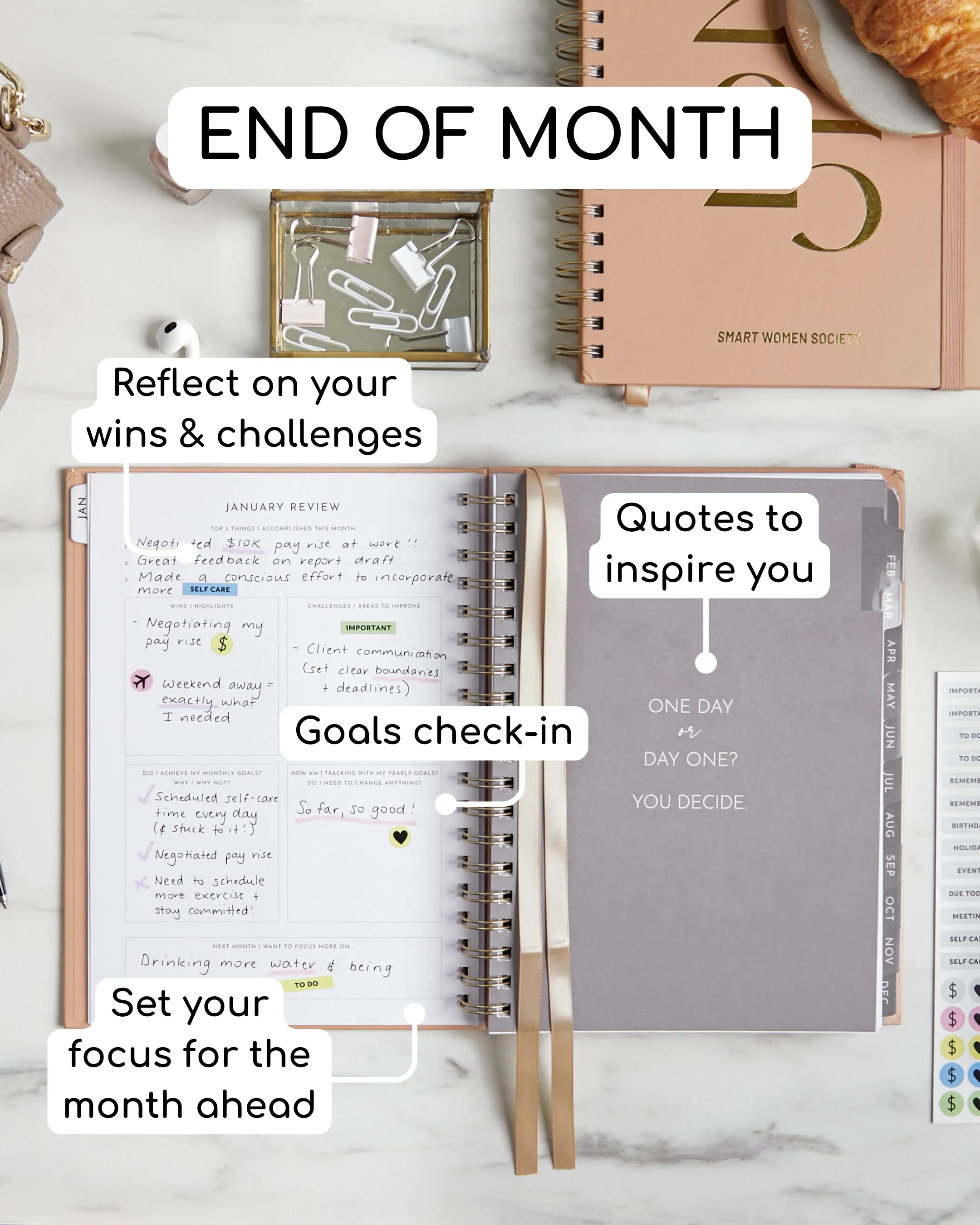 Smart Women Society - B5 Week-to-View - 2025 Calendar Year Diary/Planner