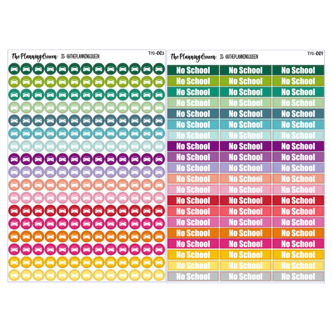TPQ-090 FUNCTIONAL Planner Pack | Functional Stickers, Starter Planner Stickers, Functional Kit Stickers, Work Trackers, Label Stickers, Budget Stickers, Bill Due and Payday Stickers