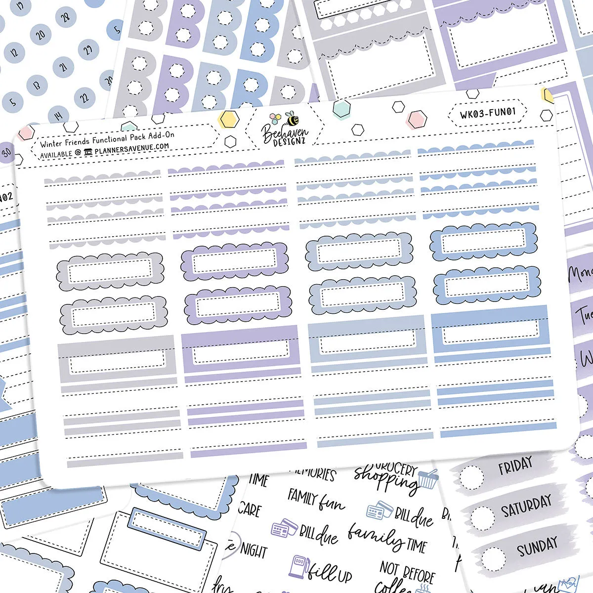 Winter Friends Functional Sticker Kit